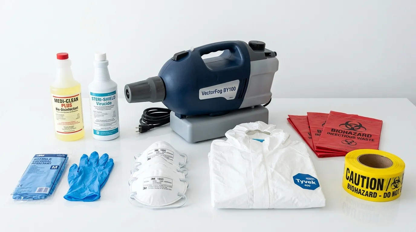 Professional biohazard remediation crew working in Willow Springs